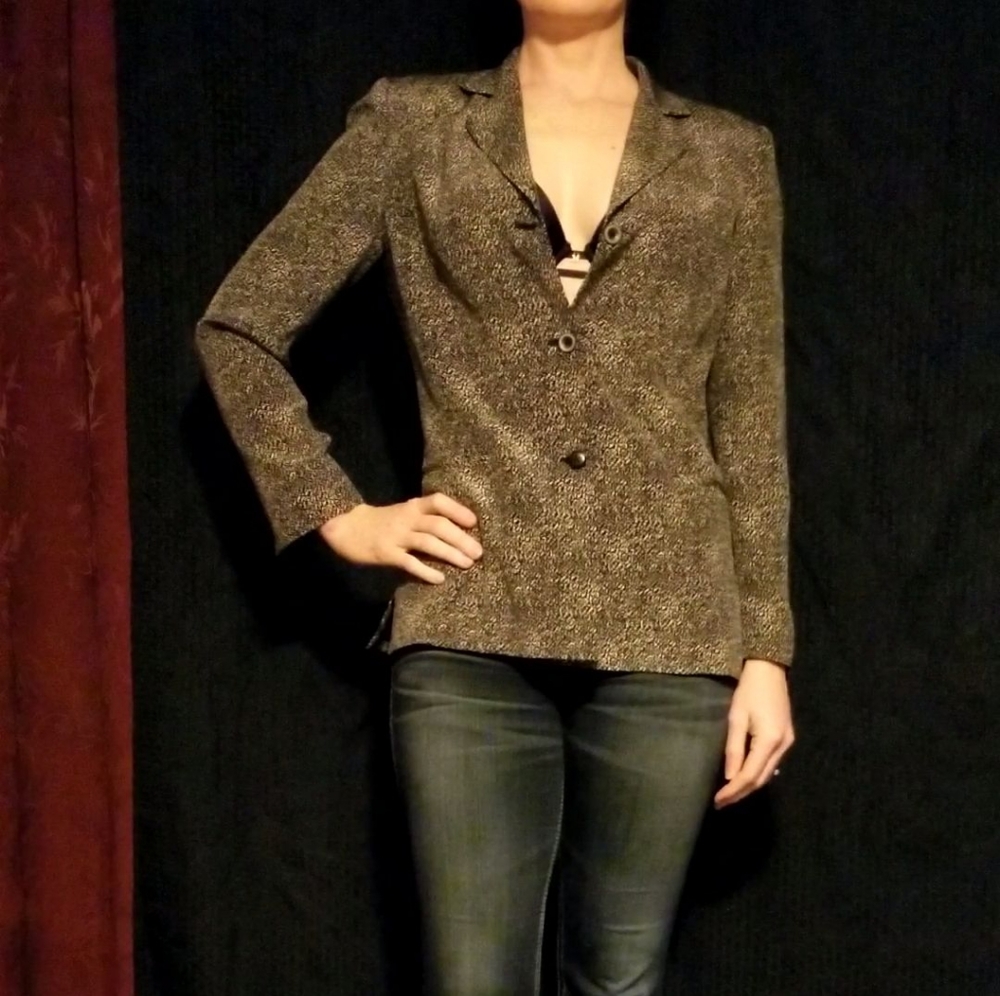 Preston & York blazer style silk jacket